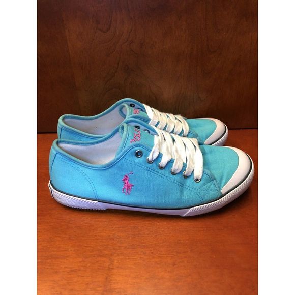 Ralph Lauren Polo Boy’s Chaz Teal Blue Size 7 - Picture 3 of 8